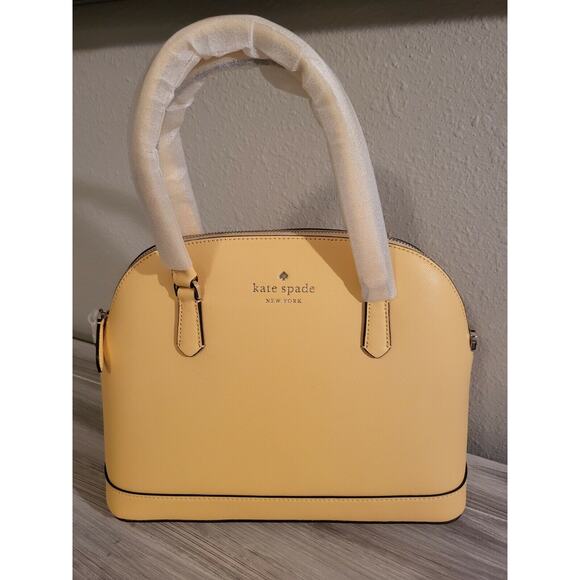 Kate Spade Sadie Dome Satchel Purse Women's Crossbody Handbag Yellow / Daybreak - Picture 1 of 3